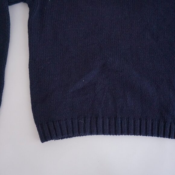 Vintage Dress Barn Navy Turtleneck Sweater Minimalist Preppy Quiet Luxury M - Picture 7 of 9
